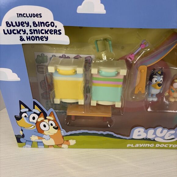 Bluey Playing Doctors Playset 3+ Bluey, Bingo Lucky Snickers & Honey NEW - Picture 4 of 8